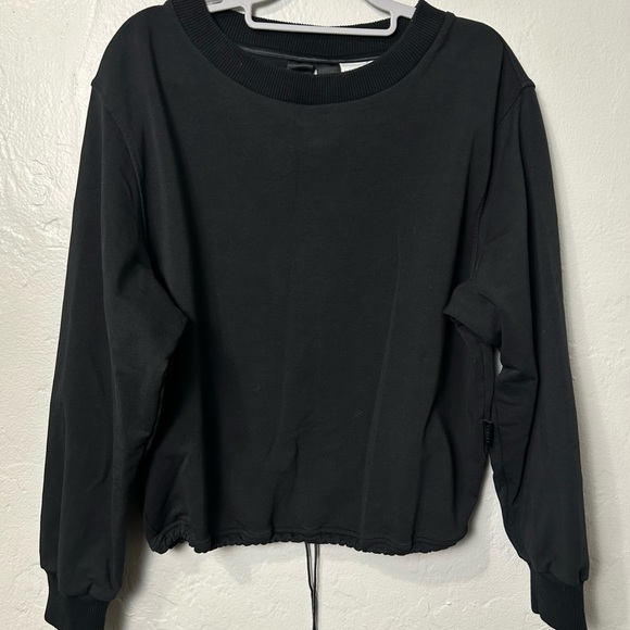 Varley Weston stretch cotton sweatshirt in black - Picture 6 of 9